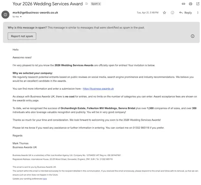 Awards Candidate